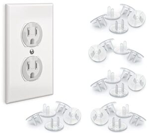 24 Pack Outlet Covers Baby Proofing, Provide Shock Prevention and Easy Installation, Safe and Secure Plastic Plug Covers for Power Sockets (24 Outlet Covers)