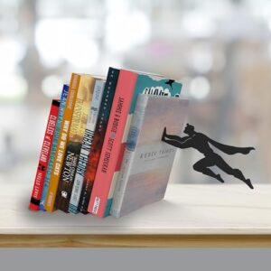 Artori Design Book Ends to Hold Books Heavy Duty - Hidden Metal Bookends for Shelves Desk or countertop - Bookend Book Holder for Home Decorative - Gift for Book Lovers and Home Décor (Book&Hero) - Image 7