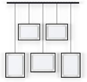 Umbra Exhibit Picture Frame Gallery Set, Adjustable Wall Collage Displays Five Photos (Two 4x6" and Three 5x7"), Set of 5, Black - Image 11