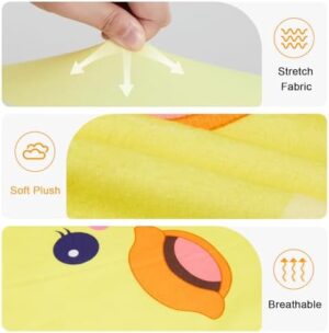 Body Pillow for Kids Long Plush Pillows Stuffed Animal Pillow with Removable Insert for Adults Kids Home Decor, Yellow White - Image 4