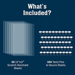 Stelucca Amazing Shields Sofa Protectors from Pets - 6-Pack of 17-Inch x 12-Inch Cat Anti Scratch Furniture Protectors w/Twist Pins - Strong, Clear, Couch Protector - Cat Deterrent Accessories - Image 7