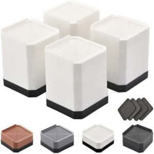 Bed Risers Furniture Risers Heavy-Duty Rectangular Adjustable Block Lift to 3 inches and 4.3 inches Desk, Sofa, Chair Legs, Refrigerator, Washing Machine Support up to 4000 pounds