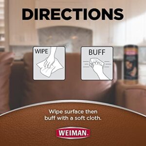 Weiman Leather Cleaner Wipes - Clean Condition UV Protection Help Prevent Cracking or Fading of Furniture, Car Interior, Couch, and Shoes, 2 Pack with Microfiber Cloth - Image 6