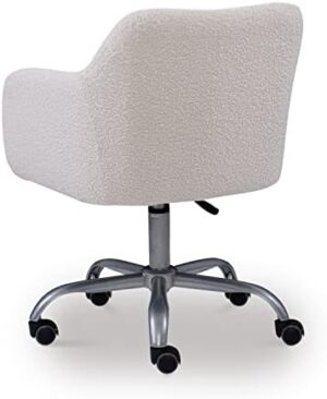 Linon Home Decor Products Linon Brooklyn Sherpa Office Chair, Ivory - Image 9