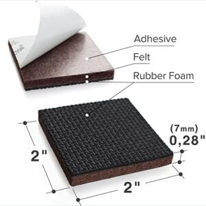 X-PROTECTOR Non Slip Furniture Pads - 16 Premium Furniture Grippers 2"! Self-Adhesive Rubber Feet Furniture Feet - Ideal Non Skid Furniture Pad Floor Protectors - Keep Furniture in Place! - Image 3