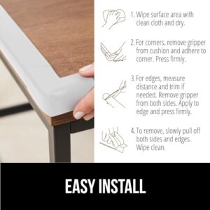 GORILLA GRIP Baby Bumpers for Furniture, Kid Proofing Adhesive Corner Edge Protectors, Heavy Duty Soft Rubber Foam Protection, Includes 8 Protective Safety Guards, 18 Feet, Off White - Image 9