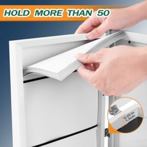 4 Pack Kids Art Frames 8.5x11 Inch Kids Artwork Flip Frame Changeable for Picture Display, Children School Drawing Projects Storage, Horizontally Vertically Wall Hanging, Front Opening, White - Image 3