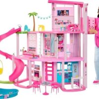 Barbie DreamHouse, Doll House Playset with 75+ Pieces Including Toy Furniture & 3-Story Pool Slide, Pet Elevator & Puppy Play Areas