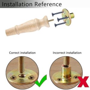 Michanco Wooden Furniture Legs 8 Inch Set of 4 Unfinished Replacement Parts for Couch Sofa Chair Ottoman Cabinet - Image 3