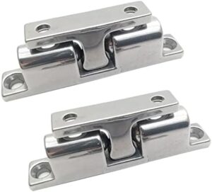 Solid Stainless Steel Cabinet Door Catch,glrovazas 2Pcs Cabinet Latch Roller Catch Furniture Cabinet Door Dual Ball Tension Latch Closet Ball Roller Catch Latch with Screw (43mm)