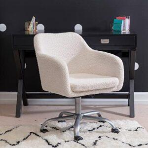 Linon Home Decor Products Linon Brooklyn Sherpa Office Chair, Ivory - Image 2
