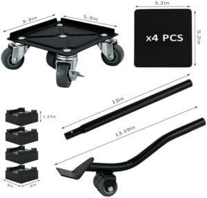 Furniture Dolly, Furniture Movers with 5 Wheels 360° Rotating, Maximum Load 1736 lbs Heavy Duty Carbon Steel Panel with 4pcs Anti-Slip Pads, Lifter Mover Tool Set for Heavy Sofa, Appliances - Image 2