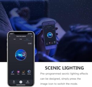 Star Projector, Galaxy Projector for Bedroom, Smart APP & Voice Control Galaxy lamp, Compatible with Alexa & Google Home, for Kids Adults Bedroom,Room Decor,Game Room,Party (Black Round) - Image 2