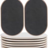 Reusable Large Furniture Movers Sliders for Carpet - 8 Pack 9-1/2" x 5-3/4" Oval Furniture Moving Pads for Heavy Duty Furniture Sliders, Effortless Moving and Surface Protection
