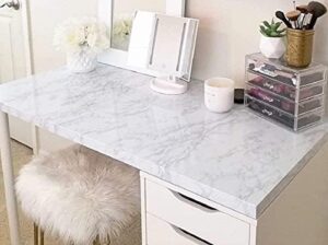 practicalWs Marble Wallpaper Granite Gray/White Paper Roll 23.6" x 196" Kitchen Countertop Cabinet Furniture is Renovated Thick PVC - Image 7