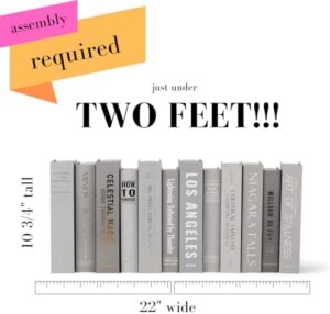 12 Decorative Faux Books, Grey Coffee Table Books, Modern Home Decor Accents - Image 2