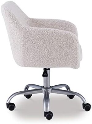 Linon Home Decor Products Linon Brooklyn Sherpa Office Chair, Ivory - Image 7