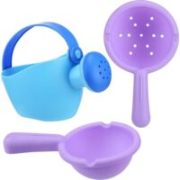 Small Soft Bath Toys for Toddlers 1-3 - Super Easy to Clean Water Table Toys Baby Tub Swimming Pool Toy Fun Tactile Training Newborn Gifts, 3Packs (Blue)