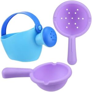 Small Soft Bath Toys for Toddlers 1-3 - Super Easy to Clean Water Table Toys Baby Tub Swimming Pool Toy Fun Tactile Training Newborn Gifts, 3Packs (Blue)