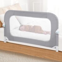 Baby Bed Rail Guard for Toddlers - 47" Toddler Bed Side Rails for Twin, Full, Queen Bunk Size Bed Swing Down Bedrail Extral Tall Child Safety Side Railing Guards for Kids