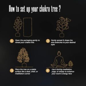 FASHIONZAADI 7 Chakra Tree of Life, Crystals and Healing Stones, Birthday Gifts for Women - Crystal Tree for Positive Energy, Home Office Decor, Spiritual Gifts for Women - Image 4