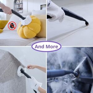 Steam Cleaner: 50s Fast Heat-up Steamer for Home Furniture Mattress Surface Bed Bathroom Tile Grout Hardwood Floor Cleaning White - Image 6