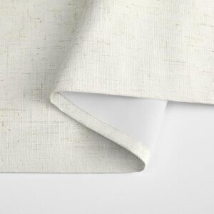 Joydeco Pinch Pleated Linen Blackout Curtains 2 Panels, 84 Inches Long Room Darkening Curtains,100% Blackout Textured Insulated Drapes for Bedroom & Luxury Living Room Decor (W40 x L84 Inch, Ivory) - Image 9