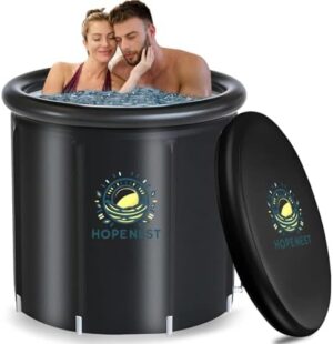 Ultimate Ice Bath Tub for Athletes - 116 Gal Cold Plunge Tub with Cover - Portable Multi-Layered Cold Water Ice Pod for Home, Outdoor, and Gym Therapy Recovery