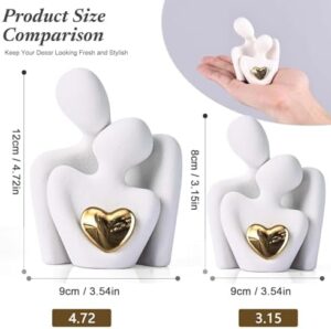 XMGZQ Mini Couple Statue Tv Stand Decor Items for Living Room Home Decor,Bedroom Decor for Couples Sculpture for Anniversary Wedding,Love Gifts for Couples 2025,Knick Knacks for Shelves - Image 2