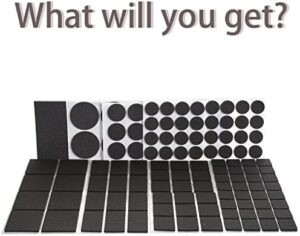 Non Slip Furniture Pads - Round, Square, Rectangle, Furnigear Premium 129 Pieces Furniture Grippers Chair Leg Pads Self Adhesive Rubber Chair Feet- Anti Scratches Furniture Pads for Hardwood Floors - Image 8