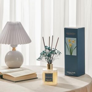 Cocorrína Premium Reed Diffuser Set with Preserved Baby's Breath & Cotton Stick Cashmere Vanilla | 6.7oz Scent Fragrance Oil Diffuser for Bedroom Bathroom Home Décor - Image 3