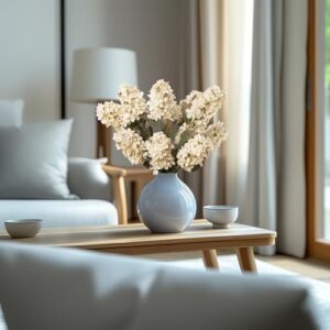Fake Flowers Hydrangea Silk Flowers With Stems White Flowers Fake Flowers In Vase Hydrangea Artificial Flowers Winter Flowers Artificial For Decoration Vase Decor 24"(Cream Color)8PCS Wthout Vase - Image 6