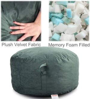 Bean Bag Chairs, Memory Foam Stuffing Bean Bag Chair for Adults/Teens/Kids, Velvet Lazy Sofa Furniture with Removable High-Rebound Memory Foam for Living Room Bedroom College Dorm - Image 3