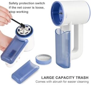 iRUNTEK Fabric Shaver, Rechargeable Lint Shaver, Electric Lint Remover with LED Display & Big Trash Box, Sweater Shavers to Remove Pilling, 3-Speeds Fuzz Remover for Clothes, Furniture, Couch, Blue - Image 5