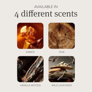 Drift Vanilla Woods Scented Candle - Clean Oil Premium Home Decor Fragrance - 60 Day Burn Time - 10.5 oz - Image 5