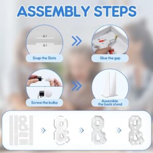 4FT Marquee Letters, Cool Light Marquee Light Up Letters &, Large Letters for Birthday Anniversary Party Decorations, Big Letters for Wedding Decor(DIY Kit) - Image 6