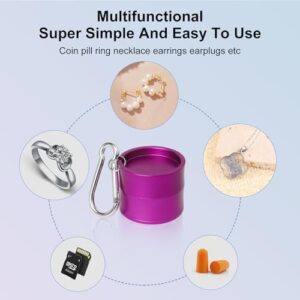 Mini Travel Ring Holder Keychain, Portable Jewelry Holder Keychain with Protective Sponge, Small Necklace Earrings Case for Gym Sports Bag Purse - Image 4