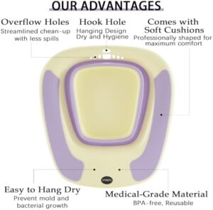Sitz Bath, Sitz Bath for Postpartum Care, Sitz Bath for Hemorrhoids, Sitz Bath for Toilet Seat, Sits Bath Tub for Women Men Adults, Sitz Bath Soak Salts Basin, Hip Bath Bowl, Collapsible, Purple - Image 6