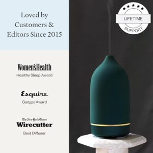 Vitruvi Stone Diffuser, Ceramic Ultrasonic Essential Oil Diffuser for Aromatherapy | Ceramic, Home Decor | Sea, 90ml Capacity - Image 3