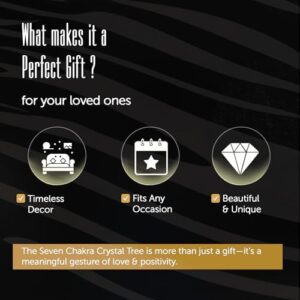 FASHIONZAADI 7 Chakra Tree of Life, Crystals and Healing Stones, Birthday Gifts for Women - Crystal Tree for Positive Energy, Home Office Decor, Spiritual Gifts for Women - Image 9