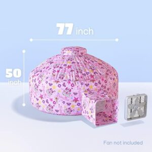Skywin Air Tent Fort Playhouse for Kids (Princess) - Classic Inflatable Kids Fort Sets Up and Stores Away in Seconds, 77 x 50 Inches (Fan NOT Included) - Image 2
