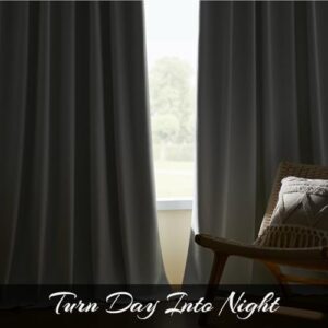 Joydeco Pinch Pleated Linen Blackout Curtains 2 Panels, 84 Inches Long Room Darkening Curtains,100% Blackout Textured Insulated Drapes for Bedroom & Luxury Living Room Decor (W40 x L84 Inch, Ivory) - Image 6