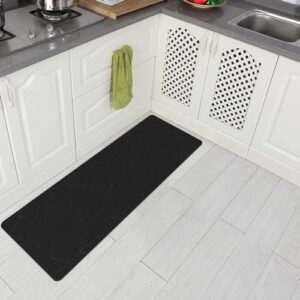 GOYLSER Absorbent Bathroom Runner Rugs, Super Bath Floor Mat Bath Runner, Machine Washable Black Bathmat Laundry Room Rat, Quick Dry Large Bath Mat - Image 2