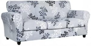 SearchI Stretch Sofa Cover Printed Couch Cover, Floral Pattern 4 Pieces Sofa Slipcover with 3 Separate Cushion Cover, Washable Furniture Protector for Living Room(Sofa, Leaf Pattern) - Image 8