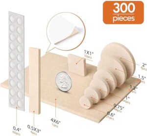 Furniture Pads 300 Pack Premium Furniture Felt Pads (Beige), Huge Quantity Self Adhesive Anti Scratch Floor Protector for Furniture Legs Hardwood with 60 Cabinet Door Bumpers - Image 4