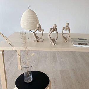Thinker Sculptures, Sandstone Resin Thinker Statue Ornaments, Abstract Style Housewarming Gifts, Living Room Dining Desk Decorations (Right, Small) - Image 6