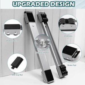 Appliance Rollers with Upgraded Furniture Lifter Tools, Extendable Appliance Heavy Duty Furniture Mover with Wheels Stand Sliders Washers Dryers Moving Base Kitchen Refrigerators Sofa Countertop Grey - Image 3