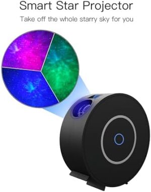 Star Projector, Galaxy Projector for Bedroom, Smart APP & Voice Control Galaxy lamp, Compatible with Alexa & Google Home, for Kids Adults Bedroom,Room Decor,Game Room,Party (Black Round) - Image 3