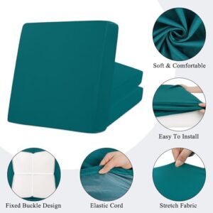 HEBE Outdoor Patio Cushion Covers Set of 12 Waterproof Stretch Seat Cushion Cover for Patio Furniture Clearance Outdoor Sofa Cushion Cover Replacement Couch Slipcovers Chair Seat Cover - Image 2