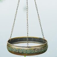 Hanging Bird Baths for Outdoors, Outdoor Metal Bird Bath Hainging Bird Feeder,Back Yard,Deck,Patio Garden Decor